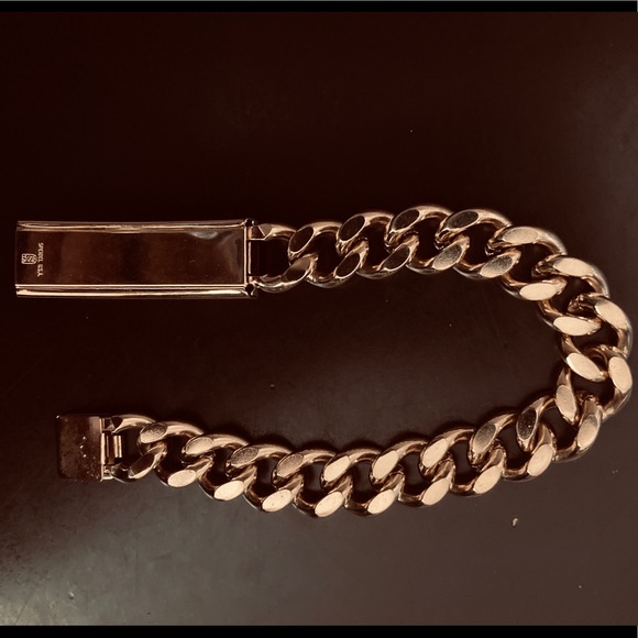 Speidel ID Bracelet Brushed Gold Tone - Picture 6 of 13